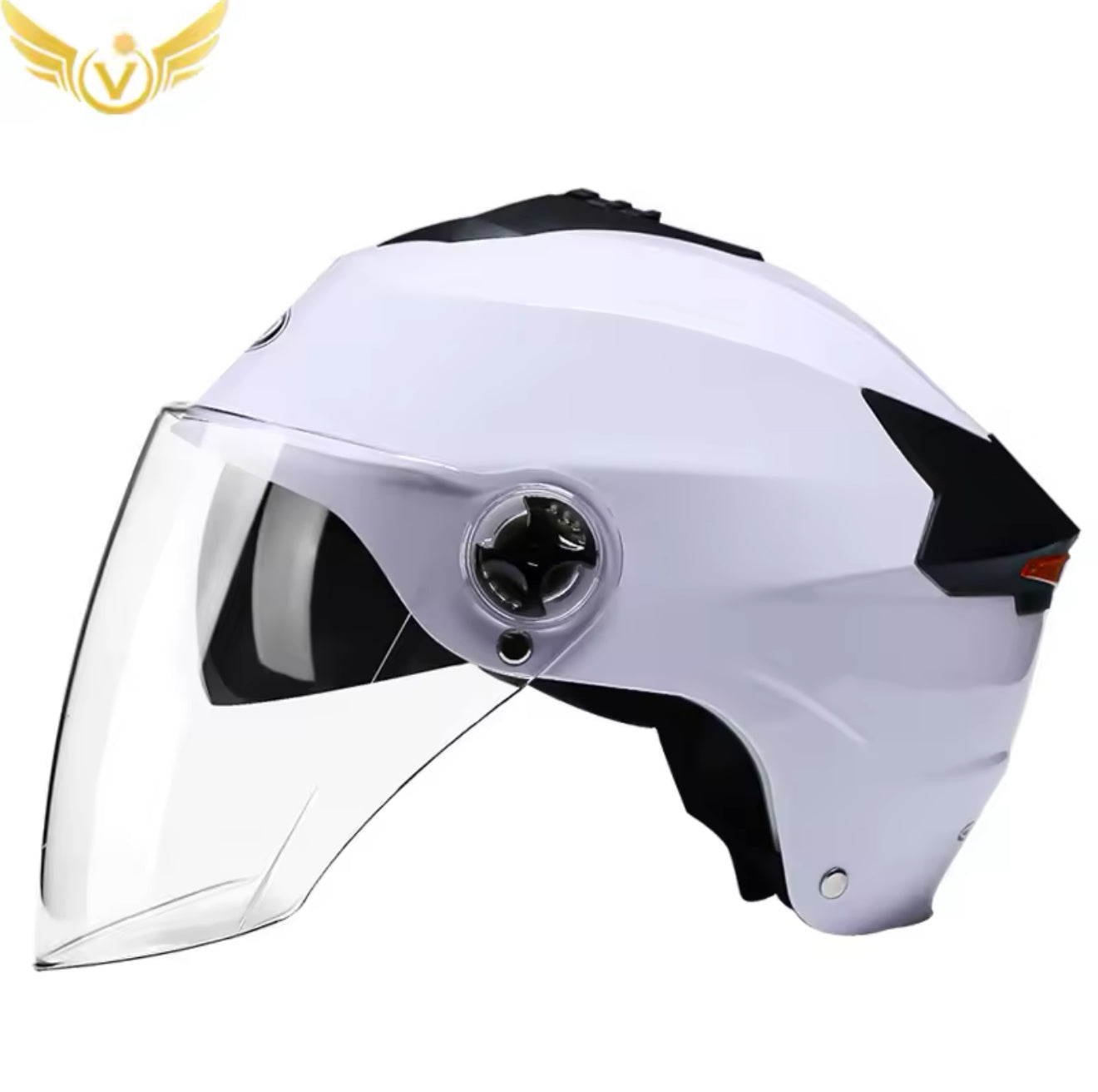 Casco led luz trasera